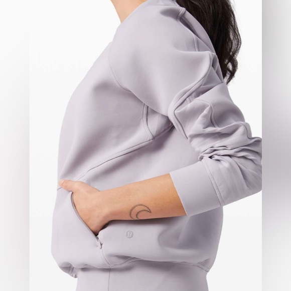 LULULEMON city sweat crew spacer iced iris light purple size 4 - Picture 3 of 9